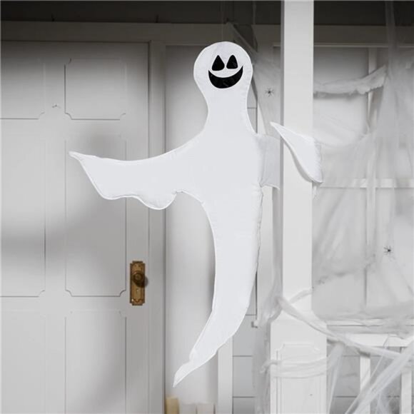Halloween Tree Wrap Ghost Decoration, Smiling Ghost Design Decorations - Picture 6 of 8